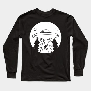 UFO Alien Bigfoot Abduction Conspiracy Theory Long Sleeve T-Shirt